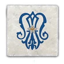 MARIAN SYMBOL WITH LILY - COASTER